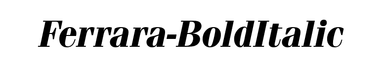 Ferrara-BoldItalic font preview