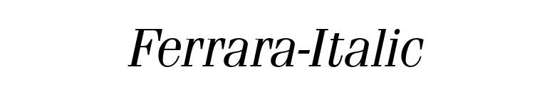 Ferrara-Italic font preview