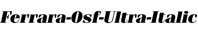 Ferrara-Osf-Ultra-Italic font preview