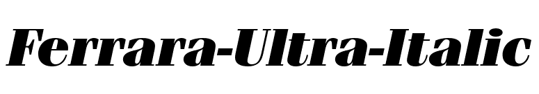 Ferrara-Ultra-Italic font preview