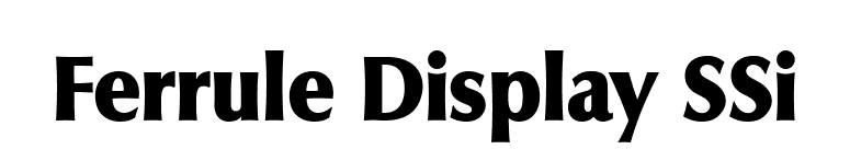 Ferrule Display SSi font preview