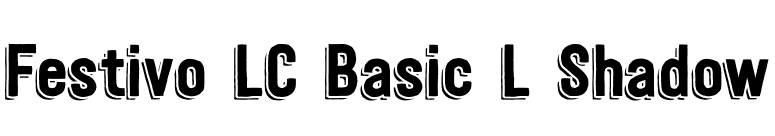Festivo LC Basic L Shadow font preview