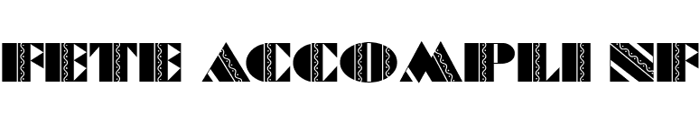 Fete Accompli NF font preview