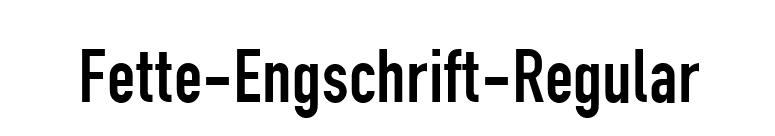 Fette-Engschrift-Regular font preview