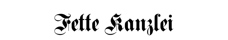 Fette Kanzlei font preview