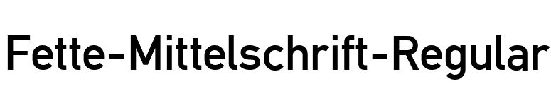 Fette-Mittelschrift-Regular font preview