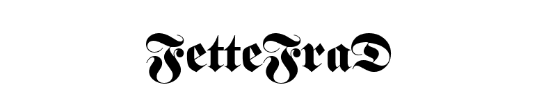 FetteFraD font preview