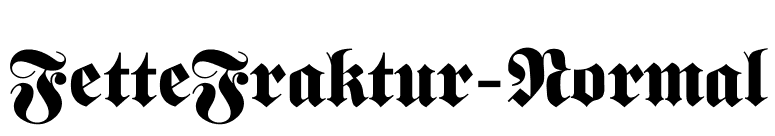 FetteFraktur-Normal font preview