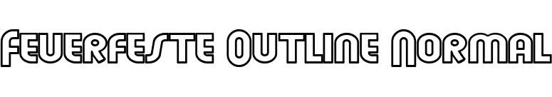 Feuerfeste Outline Normal font preview