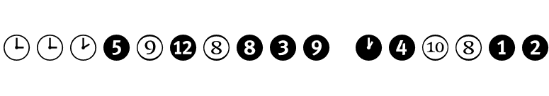 FFDingbats-Number font preview