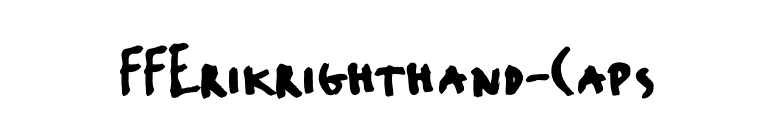 FFErikrighthand-Caps font preview