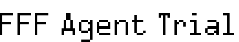 FFF Agent Trial font preview