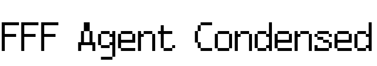FFF Agent Condensed font preview