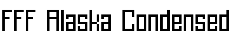 FFF Alaska Condensed font preview