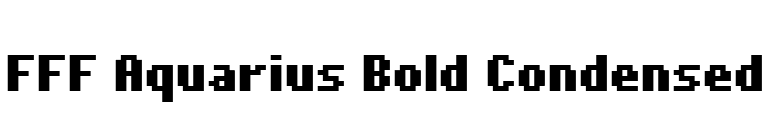 FFF Aquarius Bold Condensed font preview
