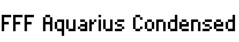 FFF Aquarius Condensed font preview