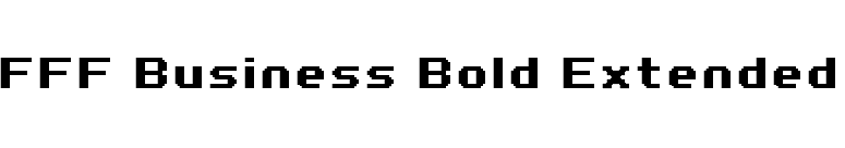 FFF Business Bold Extended font preview