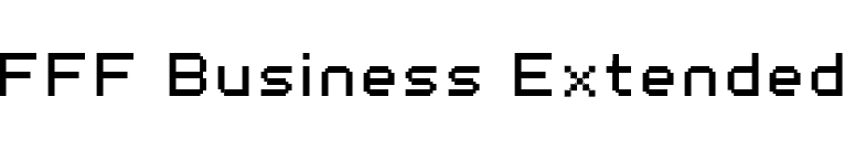 FFF Business Extended font preview