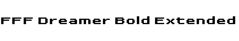 FFF Dreamer Bold Extended font preview