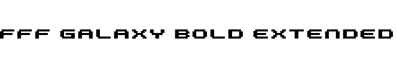 FFF Galaxy Bold Extended font preview
