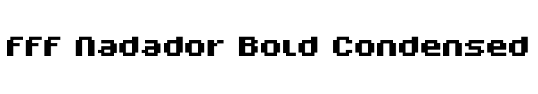 FFF Nadador Bold Condensed font preview