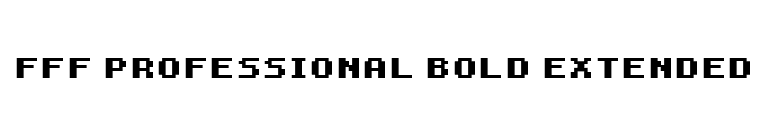 FFF Professional Bold Extended font preview