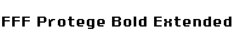FFF Protege Bold Extended font preview