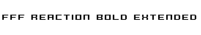 FFF Reaction Bold Extended font preview
