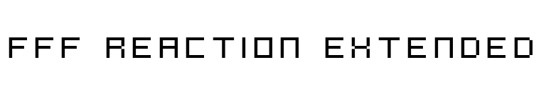 FFF Reaction Extended font preview