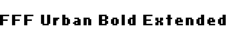 FFF Urban Bold Extended font preview