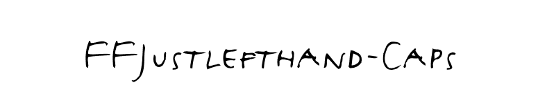 FFJustlefthand-Caps font preview
