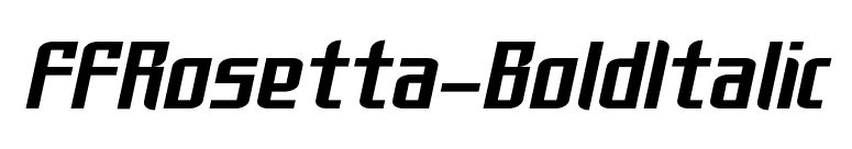 FFRosetta-BoldItalic font preview