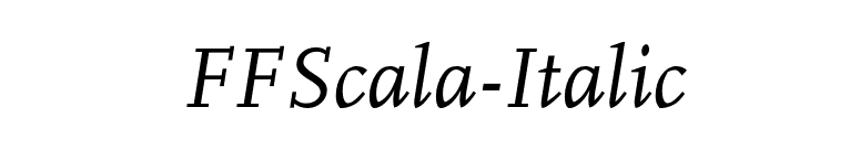 FFScala-Italic font preview