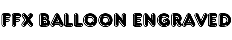 FFX Balloon Engraved font preview