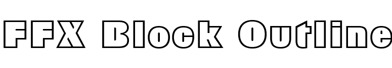 FFX Block Outline font preview