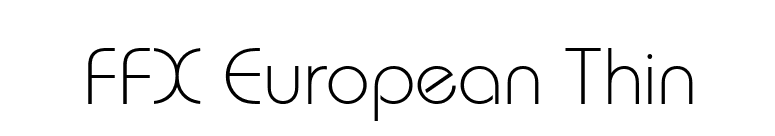 FFX European Thin font preview