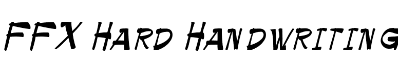 FFX Hard Handwriting font preview