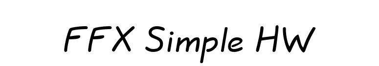 FFX Simple HW font preview