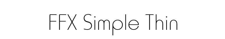 FFX Simple Thin font preview