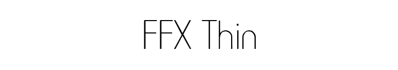 FFX Thin font preview