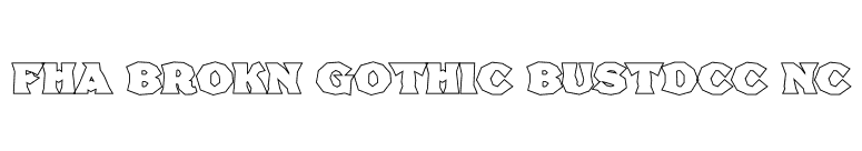 FHA Brokn Gothic BustdCC NC font preview