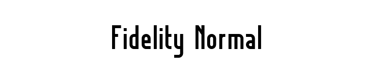 Fidelity Normal font preview