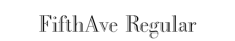 FifthAve Regular font preview