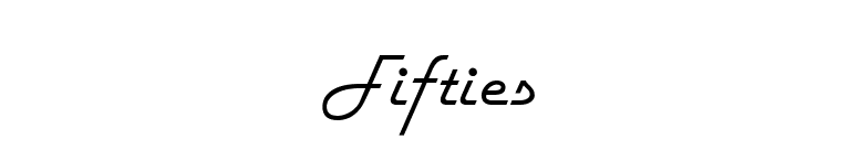 Fifties font preview