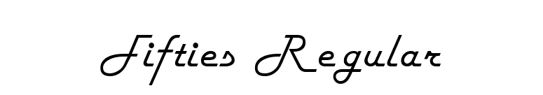 Fifties Regular font preview