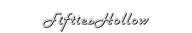 FiftiesHollow font preview