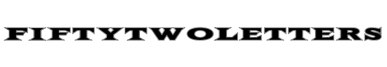 FiftyTwoLetters font preview