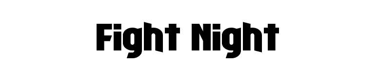 Fight Night font preview
