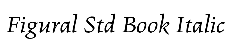Figural Std Book Italic font preview