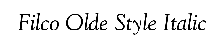Filco Olde Style Italic font preview